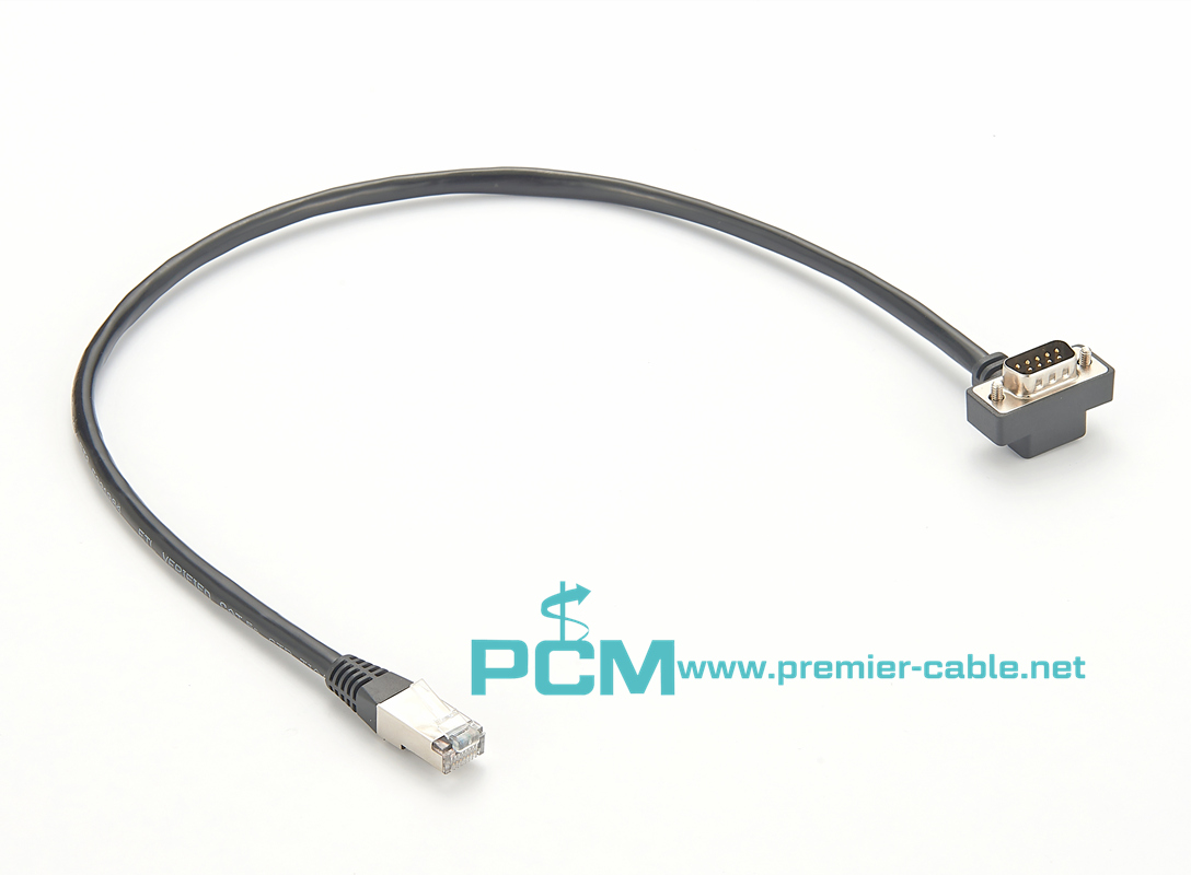RJ45 to DB9 RS232 Right Angle Cable